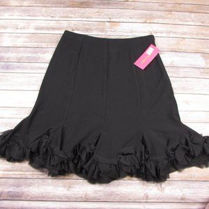 Sunny Leigh Black Tulle Trim Skirt Size 12